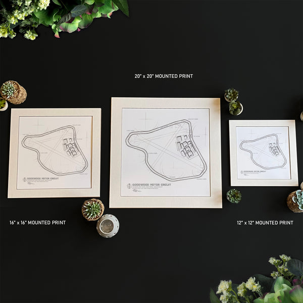 The Goodwood Motor Circuit - Hand Drawn Technical Map
