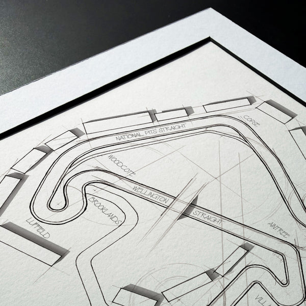 The Silverstone Circuit - Hand Drawn Technical Map