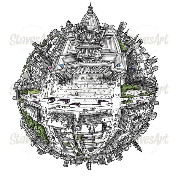The Leeds Town Hall Globe (2019) - StavesArt