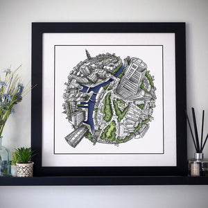 The Leeds Waterfront Globe (2019) - StavesArt