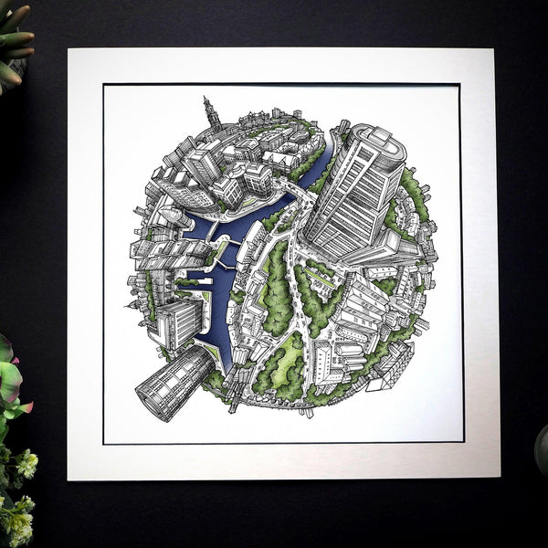 The Leeds Waterfront Globe (2019) - StavesArt